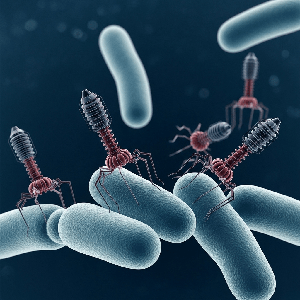 bacterias infectada por bacteriofagos fagos con esterilizacion por ozono